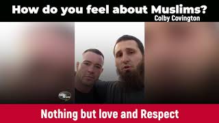 Colby Covington gets asked a question  Stop Islamophobia [upl. by Nwahs]