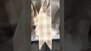 Raz 25quot Beige and White Gingham Wired Christmas Ribbon R4427735 [upl. by Nylear]