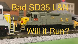 N scale Atlas SD35 LampN 1201 Will it run [upl. by Oinoitna]