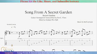 Song From A Secret Garden Arr for Acoustic Guitar with Tab [upl. by Calderon]