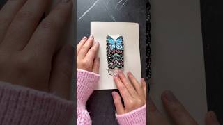 Waterfall card tutorial 💌💞🦋 diy craft cardmaking giftideas shorts [upl. by Llereg922]