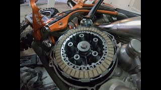 Installing New Clutch Kit And Boyesen Clutch Cover  Ktm 125 Sx [upl. by Ramej116]