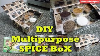 DIY Spice Box Masala Dabba  DIY Spice Organizer for Kitchen [upl. by Heidy]