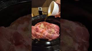 short pork in crockpot [upl. by Gurevich]