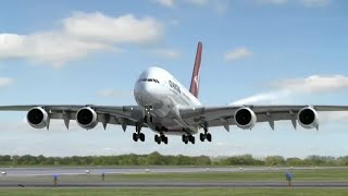 Qantas Flight 32  Landing Animation [upl. by Enair]