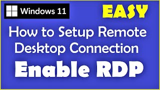 How to Set Up Remote Desktop Connection in Windows 11 [upl. by Nageem]