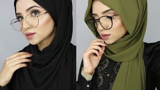 HIJAB TUTORIAL FOR GLASSES [upl. by Atiuqrahs56]