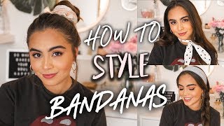 10 WAYS TO STYLE BANDANAS  HAIR SCARVES ♡ [upl. by Ruel]