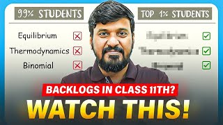 11th BACKLOG will destroy your class 12 Jee preparation [upl. by Anitnauq]