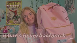 WHAT’S IN MY BACKPACK 2024  senior diaries ep 2 [upl. by Cilka]