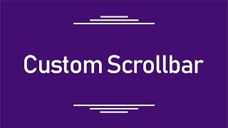 HTML  CSS  Make Custom Scrollbar  عمل سكرول بشكل يدوى [upl. by Hesta]