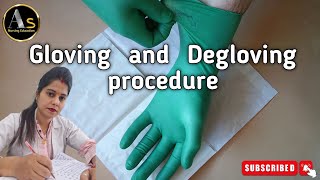 Gloving l Gloving technique l Gloving procedure l Gloving amp Degloving l Gloving procedure in nursing [upl. by Redfield]