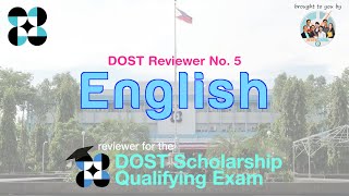 DOST Scholarship Qualifying Exam Reviewer No 5 English  reviewcentral dostscholar dost [upl. by Peatroy996]