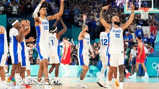 France holds off Germany on strength of raucous Paris crowd to make Olympic final  NBC Sports [upl. by Cattima]