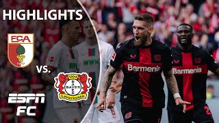 INVINCIBLE SEASON 👏 Bayer Leverkusen vs FC Augsburg  Bundesliga Highlights  ESPN FC [upl. by Rafiq]