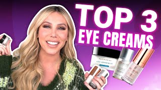 Top 3 Eye Creams for Firming Crepey Under Eyes Wrinkles Dark Circles and Puffiness [upl. by Aihsele]