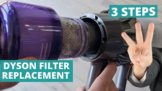 Easy Dyson Filter Replacement V10 V11 V15 by Vacuumtester [upl. by Zelazny239]