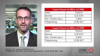 HSBC Daily Trading TV vom 07062016 Silber amp RWE [upl. by Orran]