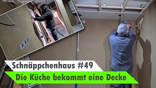 Schnäppchenhaus 49🏡 Decke abhängen mit Rigips  Bauaufsicht plant Deko [upl. by Ricketts624]