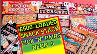 SNACK STACK£500 LOADEDPICK quotNquot PAIRSTROPICAL LINESNEON 9sGOOD LUCKCRAZY BINGO [upl. by Nnyltiak]