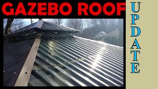 DIY Gazebo Roof  Update After Ice Storm and Tornado [upl. by Hoskinson193]