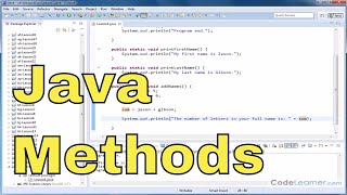 Java Programming Tutorial  01  Introduction To Methods [upl. by Kruse846]