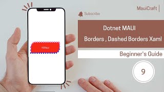 Dotnet Maui Borders  Dashed Borders in Xaml [upl. by Neltiak]