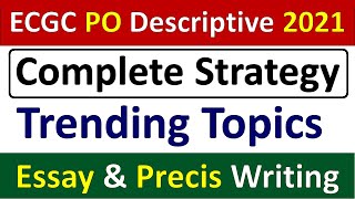 ECGC PO Descriptive paper strategy  ecgc po essay writing strategy  ecgc po precis writing 2021 [upl. by Neerak419]