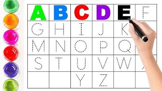 Collection of uppercase amp lowercase alphabet dotted lines ABCD alphabet writing alphabet song A Z [upl. by Catriona958]