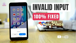 Invalid input Notification popup  100 fixed  Sim card error  Airtel  Bsnl  Application Error [upl. by Eddy]