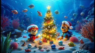 Paw Patrol Ultimate Rescue  CHASE amp MARSHALL Celebrate Underwater Christmas Festival  rainbow 3 [upl. by Huoh54]