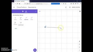 GeoGebra Geometría  03  Mediatriz de un segmento [upl. by Yromas]