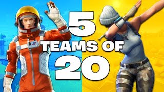 NEW GAME MODE TEAMS OF 20 UPDATE Fortnite Battle Royale [upl. by Geminian]