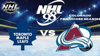 EA NHL 98 Colorado Avalanche Ep 13 VS TORONTO [upl. by Pansie298]