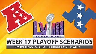 Possible NFL Playoff Clinching Scenarios for Week 17 [upl. by Eniad690]