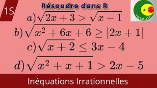 Inéquations Irrationnelles 1S [upl. by Alaek]