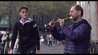 Straatmuzikant op Blokfluit  Busker plays FluteStreet Musician Utrecht wo 23 Okt 2024 [upl. by Aplihs]