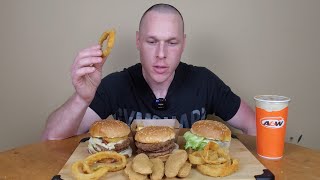 AampW Burgers and More Mukbang [upl. by Lienahs]