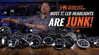 THE BEST 7quot Round LED Headlight Shootout Test EVER  Headlight Revolution [upl. by Witty818]