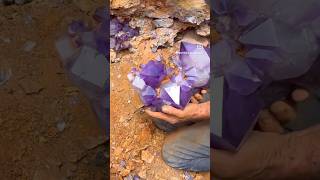 Starting finding some beautiful Amethyst Crystals…crystals amethyst gemstone [upl. by Ahsekal]