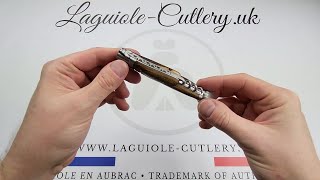 Laguiole Knife with Corkscrew Pistachio Wood  Laguiole UK [upl. by Hestia]