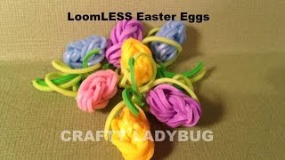 Rainbow LoomLESS EASTER EGG CHARM How to Make by Crafty Ladybug [upl. by Renae]