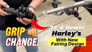 24 amp Newer HarleyHow To Install Hand Grips amp Remove The Control Housings [upl. by Whitehurst]