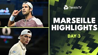 Felix faces Halys Humbert Khachanov amp More Feature  Marseille 2024 Highlights Day 3 [upl. by Akerley]