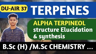 TERPENOIDS  ALPHA TERPINEOL  STRUCTURE ELUCIDATION  SYNTHESIS BSC MSC CHEMISTRY CUET [upl. by Esyak]