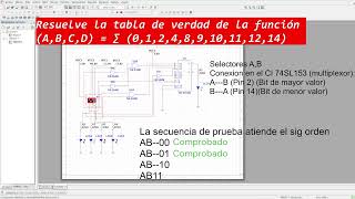 Prueba multiplexor 4X1 TTL 74LS153 [upl. by Virge]