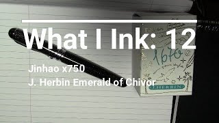 What I Ink Episode 12 Jinhao x750 Shimmering Sands  J Herbin Emerald of Chivor [upl. by Lenuahs807]