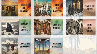 Fundamentos del tarot adivinación y crecimiento personal Los cinco y seis de cada palo [upl. by Nnylhsa]