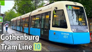 ⁴ᴷ⁶⁰ Exploring Gothenburg Tramways Line 10 [upl. by Obidiah611]