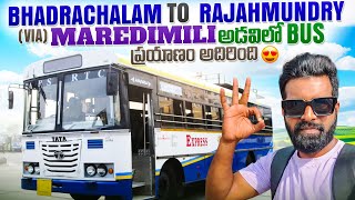 అడవిలో Bus ప్రయాణం అదిరింది 😍 Bhadrachalam to Rajahmundry  Via  Maredimili  Bus journey [upl. by Baiss]